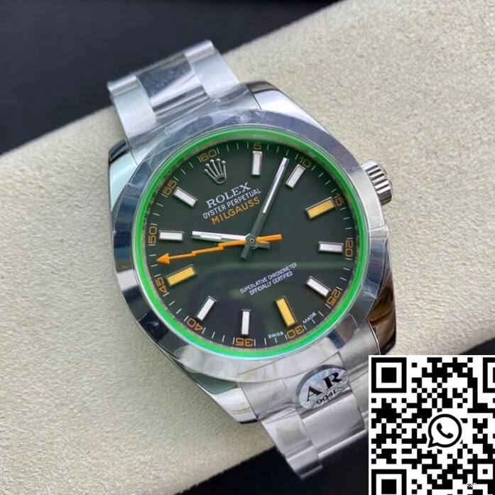 116400GV Dial Rolex Factory AR Black Milgauss 0510
